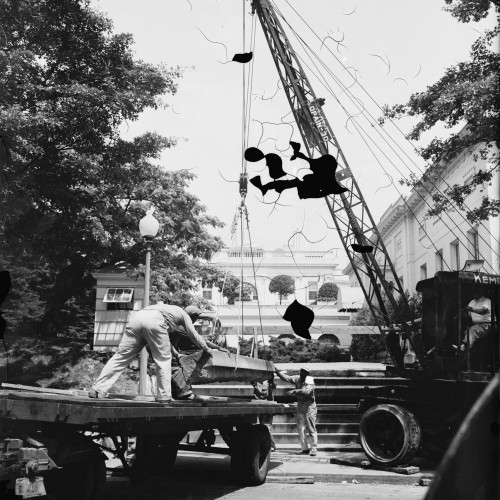 Travaux à la Maison-Blanche en 1938