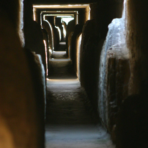 L’intérieur de la canalisation du pont du Gard