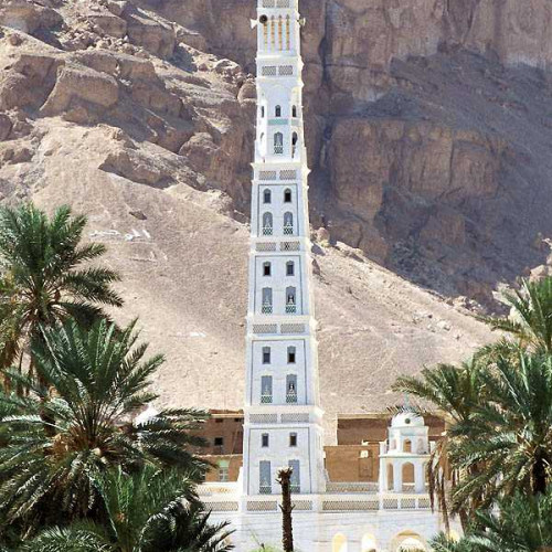 Minaret de la mosquée Al Muhdhar au Yémen
