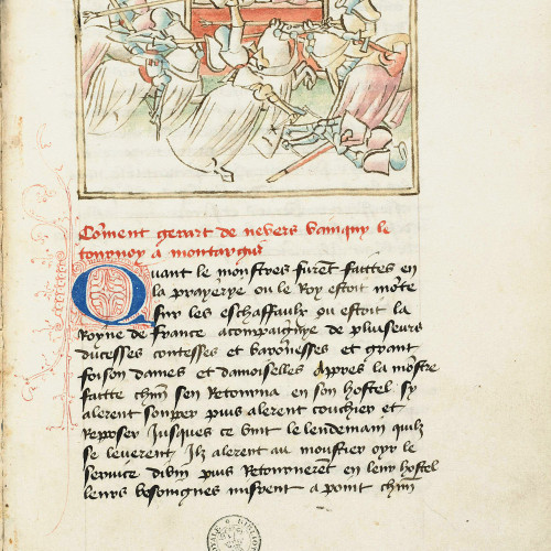 Fol. 114 : Gérard triomphe de Liziart au tournoi
