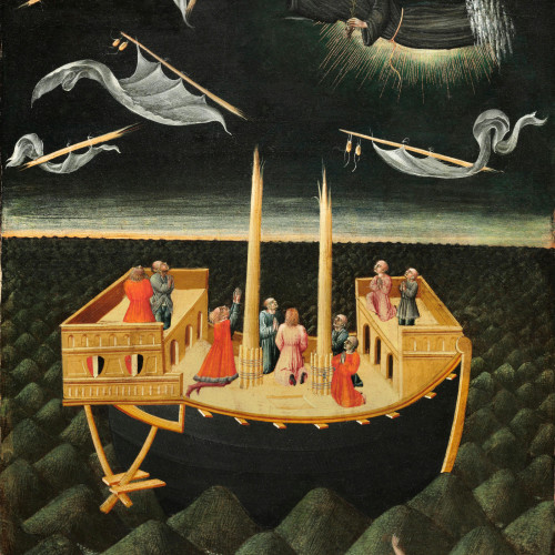 Saint Nicolas de Tolentino sauvant un voilier