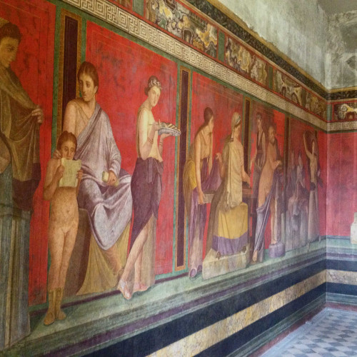Fresques de la villa des Mystères à Pompéi