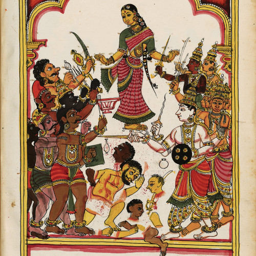 Pour tromper les géants, Vishnu se métamorphose en Mohini l’enchanteresse
