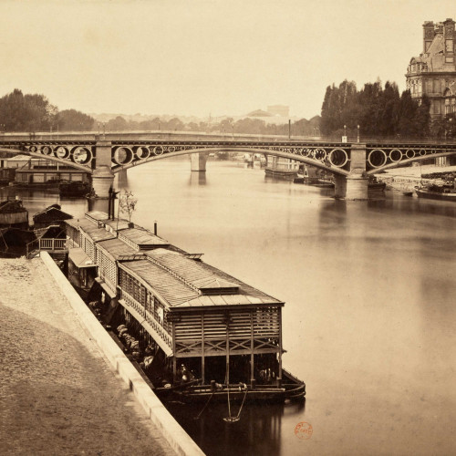 Le pont du Carrousel et le Louvre, 1833-1834