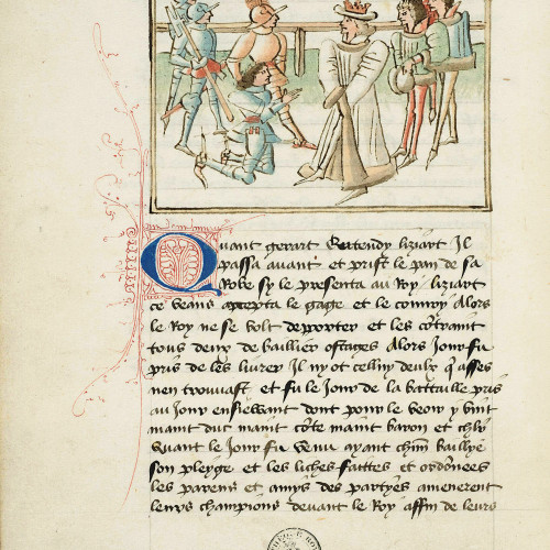 Fol. 121v : Liziart vaincu passe aux aveux