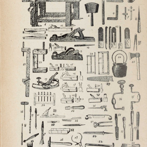 Les outils du menuisier en 1900
