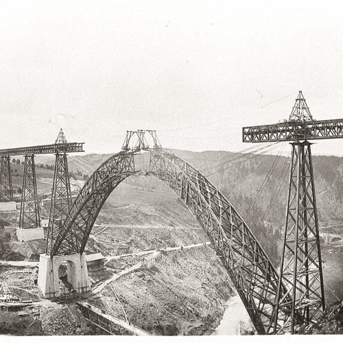 La construction du Viaduc de Garabit