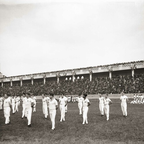 Inauguration du stade municipal de Gerland à Lyon