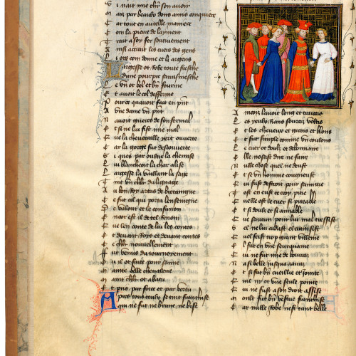 Fol. 10v : Franchise danse avec les gens du Verger
 